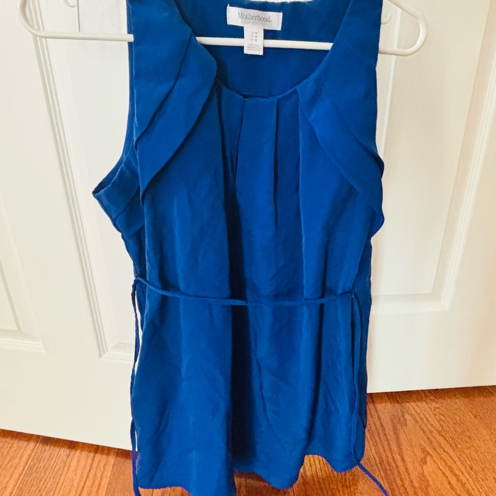 Motherhood Maternity Blue Sleeveless Top